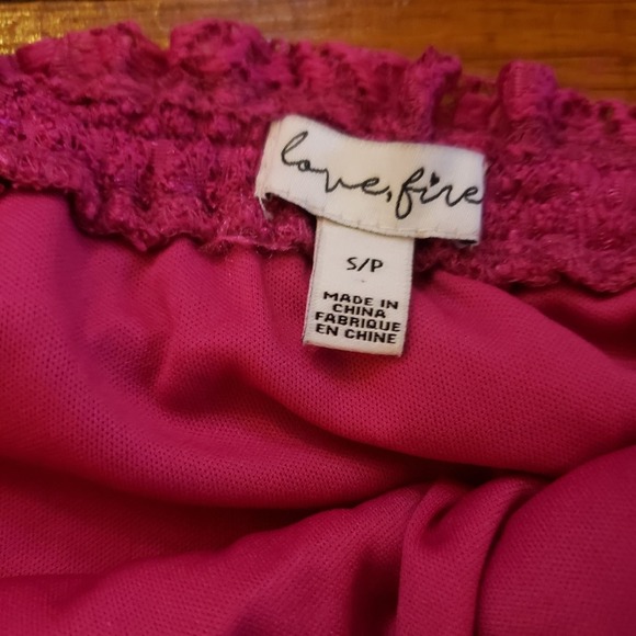 Love Fire Strapless lace shift dress size small - Picture 5 of 5